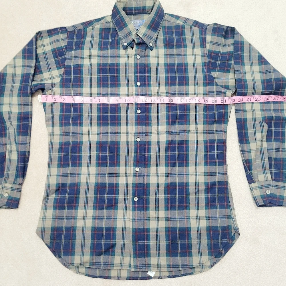 Vintage Pendleton Plaid Flannel Shirt 100% Virgin Wool *Made In USA* mens Size M - Picture 11 of 14